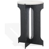image:imageSAFAVIEH Couture Collection  Tayanna Black Iron amp Marble Accent Table Modern Side Table Minimalist Round Top Design Fully Assembled SFV9546ABlackWhite
