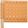 image:imageSAFAVIEH Couture Collection  Valdina Tan amp Natural Woven Leather Accent Chair Low Profile Design Solid Wood Frame Fully Assembled SFV1904DTanNatural