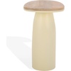 image:imageSAFAVIEH Couture Collection  Veronica Wood amp Lacquer Accent Table Modern Organic Style Sculptural Pedestal Design SFV5787ANaturalWhite