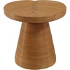 image:imageSAFAVIEH Couture Collection  Vyvianna Natural Rattan Pedestal Accent Table Fully Assembled Round Side Table for Living Room Bedroom or Lounge Space CWK3031ANatural
