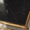 image:imageSAFAVIEH Couture Collection Debbie Brass Base amp Black Marble Top Rectangular Accent Table Fully AssembledBrassBlack
