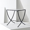 image:imageSAFAVIEH Couture Collection Debbie Brass Base amp Black Marble Top Rectangular Accent Table Fully AssembledWhite