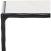 image:imageSAFAVIEH Couture Collection Debbie Brass Base amp Black Marble Top Rectangular Accent Table Fully AssembledWhite