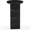 image:imageSAFAVIEH Couture Collection Devlin Black Marble Drink Table Fully AssembledBlack