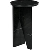 image:imageSAFAVIEH Couture Collection Devlin Black Marble Drink Table Fully AssembledBlack
