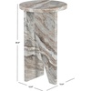 image:imageSAFAVIEH Couture Collection Devlin Black Marble Drink Table Fully AssembledBrown