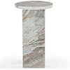 image:imageSAFAVIEH Couture Collection Devlin Black Marble Drink Table Fully AssembledBrown