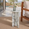 image:imageSAFAVIEH Couture Collection Devlin Black Marble Drink Table Fully AssembledWhite