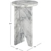 image:imageSAFAVIEH Couture Collection Devlin Black Marble Drink Table Fully AssembledWhite