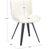image:imageSAFAVIEH Couture Collection Matty MidCentury Modern Scandinavian Cream Velvet Dining ChairCreme