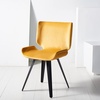 image:imageSAFAVIEH Couture Collection Matty MidCentury Modern Scandinavian Cream Velvet Dining ChairMustard
