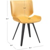 image:imageSAFAVIEH Couture Collection Matty MidCentury Modern Scandinavian Cream Velvet Dining ChairMustard