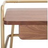 image:imageSAFAVIEH Couture Collection Regis WalnutBronze Office Computer Writing Desk
