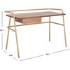 image:imageSAFAVIEH Couture Collection Regis WalnutBronze Office Computer Writing Desk