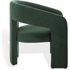 image:imageSAFAVIEH Couture Collection Roseanna Modern Black Linen Accent Chair for Living Room Home Office Study Bedroom Fully AssembledForest Green