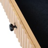image:imageSAFAVIEH Couture Collection Shelbie Oak Brown amp Black 1Drawer Reeded Computer Table Office Writing DeskNatural