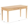 image:imageSAFAVIEH Couture Collection Shelbie Oak Brown amp Black 1Drawer Reeded Computer Table Office Writing DeskNatural