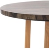 image:imageSAFAVIEH Couture Collection Trenton WhiteNatural Marble Top Accent TableBrownNatural