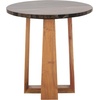 image:imageSAFAVIEH Couture Collection Trenton WhiteNatural Marble Top Accent TableBrownNatural