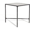 image:imageSAFAVIEH Couture Home Collection Jessa Brass MetalTempered Glass Top Square End Table Fully AssembledBlackWhite