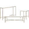 image:imageSAFAVIEH Couture Home Collection Jessa Brass MetalTempered Glass Top Square End Table Fully AssembledBrass