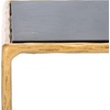 image:imageSAFAVIEH Couture Home Collection Jessa Brass MetalTempered Glass Top Square End Table Fully AssembledBrassBlack