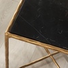 image:imageSAFAVIEH Couture Home Collection Jessa Brass MetalTempered Glass Top Square End Table Fully AssembledBrassBlack