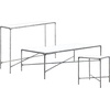 image:imageSAFAVIEH Couture Home Collection Jessa Brass MetalTempered Glass Top Square End Table Fully AssembledSilver