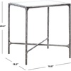 image:imageSAFAVIEH Couture Home Collection Jessa Brass MetalTempered Glass Top Square End Table Fully AssembledSilver