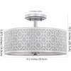 image:imageSAFAVIEH FLU4001C Collection Vera ChainLink 3 155 Chrome Mount Flush Light 0Chrome