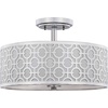 image:imageSAFAVIEH FLU4001C Collection Vera ChainLink 3 155 Chrome Mount Flush Light 0Chrome