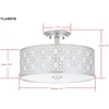 image:imageSAFAVIEH FLU4001C Collection Vera ChainLink 3 155 Chrome Mount Flush Light 0Silver