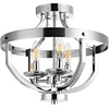 image:imageSAFAVIEH FLU4042A Vanda Nickel Brass 3Light LED Bulbs Included Flush Mount