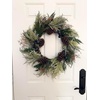 image:imageSAFAVIEH Home Collection 24inch Decorative Artificial Pine Wreath with Pine Cones amp Blueberries Fully AssembledGreenBlue