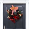 image:imageSAFAVIEH Home Collection 28inch Decorative Artificial Magnolia Oval Wreath with Ornaments amp Bow Fully Assembled