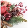 image:imageSAFAVIEH Home Collection 28inch Decorative Artificial Magnolia Oval Wreath with Ornaments amp Bow Fully Assembled