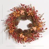 image:imageSAFAVIEH Home Collection 31inch Decorative Artificial Berry amp Coreopsis Wreath Fully Assembled