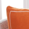 image:imageSAFAVIEH Home Collection Cuddle Weather OrangeNatural Cotton 18inch Square Decorative Accent Throw Pillow with Insert