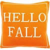 image:imageSAFAVIEH Home Collection Hello Fall Orange Cotton 18inch Square Decorative Accent Insert Throw Pillow