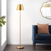 image:imageSAFAVIEH Lighting  Asher 60Inch Standing Floor Lamp  Brass Iron Metal Body amp Shade  Minimal Modern Design  Ideal for Living Room Bedroom  LED Bulb Included FLL4094A