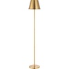 image:imageSAFAVIEH Lighting  Asher 60Inch Standing Floor Lamp  Brass Iron Metal Body amp Shade  Minimal Modern Design  Ideal for Living Room Bedroom  LED Bulb Included FLL4094A