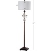image:imageSAFAVIEH Lighting  Birdsong 61Inch Standing Floor Lamp  OilRubbed Bronze  Fabric Drum Shade  Transitional Branch Accent Design  Ideal for Living Room Bedroom  LED Bulb Included LIT4338A