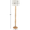 image:imageSAFAVIEH Lighting  Brodie 60Inch Wood Floor Lamp  Brown  Cotton Drum Shade  MidCentury SlimPole Design  Ideal for Living Room Bedroom  Bulb Sold Separately FLL2002A
