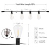 image:imageSAFAVIEH Lighting  Dorcia 10Foot LED Outdoor String Lights  WeatherResistant Patio Caf Garden Hanging Lights with 10 Clear Bulbs PLT4043A