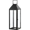 image:imageSAFAVIEH Lighting  Ruane Set of 2 Black Metal amp Clear Glass Outdoor Lanterns  Modern Decorative Candle Lanterns for Patio Porch amp Garden 55 W x 525 D x 175 H PLT4056A