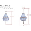 image:imageSAFAVIEH Lighting Collection  Lush Kristi Grey Beaded Boho Farmhouse 3Light Pendant Chandelier with Tassel Adjustable Hanging Ceiling Light LIT4477CCream