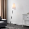 image:imageSAFAVIEH Lighting Collection  Norrie Black Metal Floor Lamp 63Inch Tall Modern Standing Lamp with Fabric Shade amp Foot Switch FLL4143ABlack