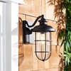 image:imageSAFAVIEH Lighting Collection Adelle Black Outdoor Sconce Set of 2 Light Fixture LED Bulbs Included