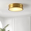 image:imageSAFAVIEH Lighting Collection Adria Brass Flush Mount LED Bulbs Included