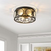 image:imageSAFAVIEH Lighting Collection Ander Black Flush Mount LED Bulbs Included